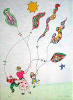 running kites
